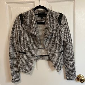 Banana Republic Chanel Style Sweater with faux leather detailing